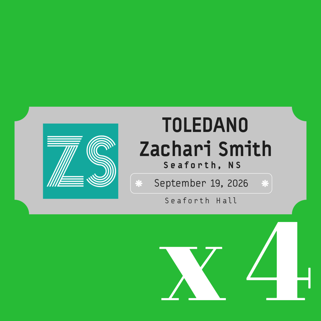 4 TICKETs to Zachari Smith + Toledano at the Seaforth Hall on Sept 19, 2026